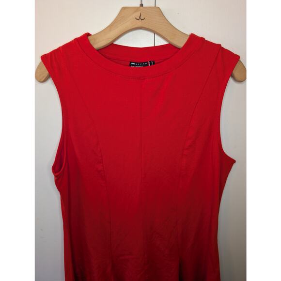 ASOS Cotton Sleeveless Mini Red Sundress - Picture 7 of 13